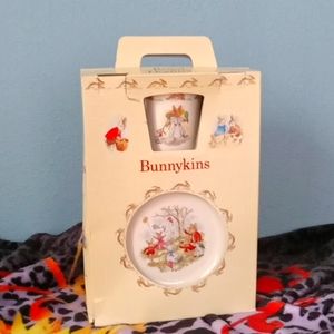 Royal Doulton Bunnykins 1970s Bunnykins Plate Bowl Cup